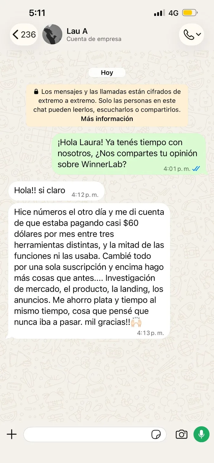 Testimonio de Laura: cambió tres herramientas por una sola suscripción y ahorra plata y tiempo